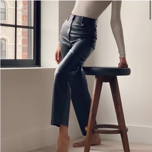 Wilfred by Aritzia Funk Vegan Leather Pants Size 4 - Picture 2 of 12